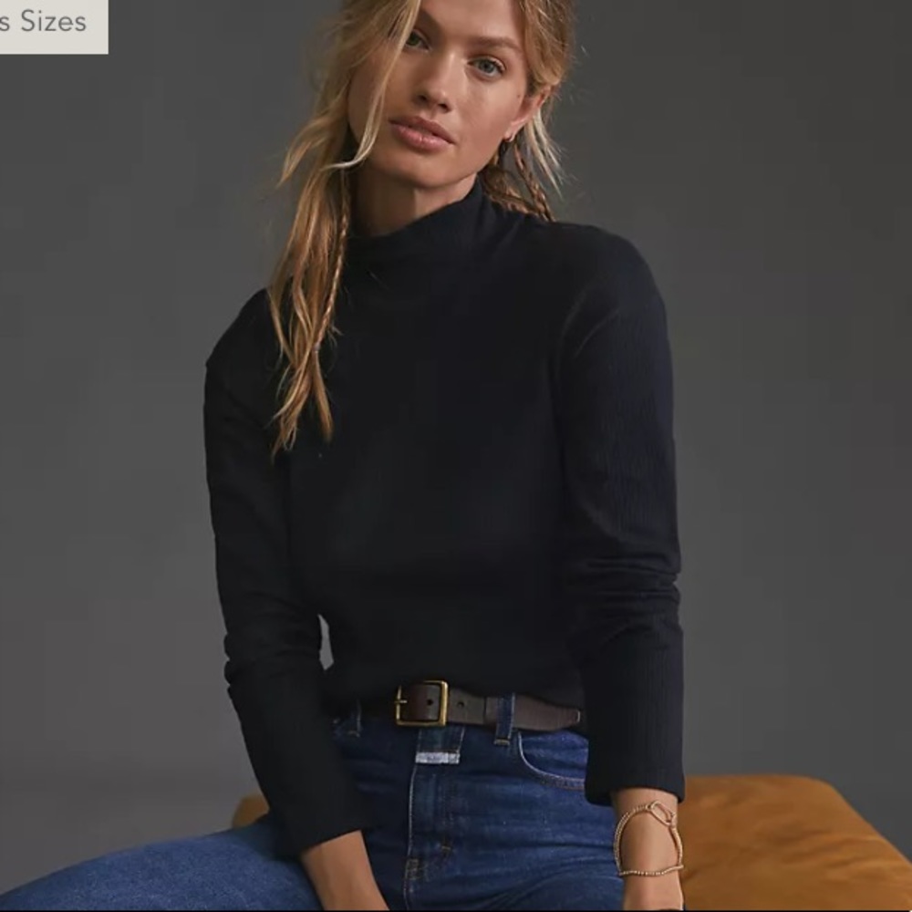 Black Anthropologie Turtleneck